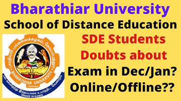 SDE Students Doubt About Exam|Bharathiar University|Dec/Jan? Online / Offline? Clarification|TamilBR