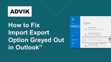 [Fixed] Import Export Option Grayed Out in Outlook | Reason & Alternate Solution
