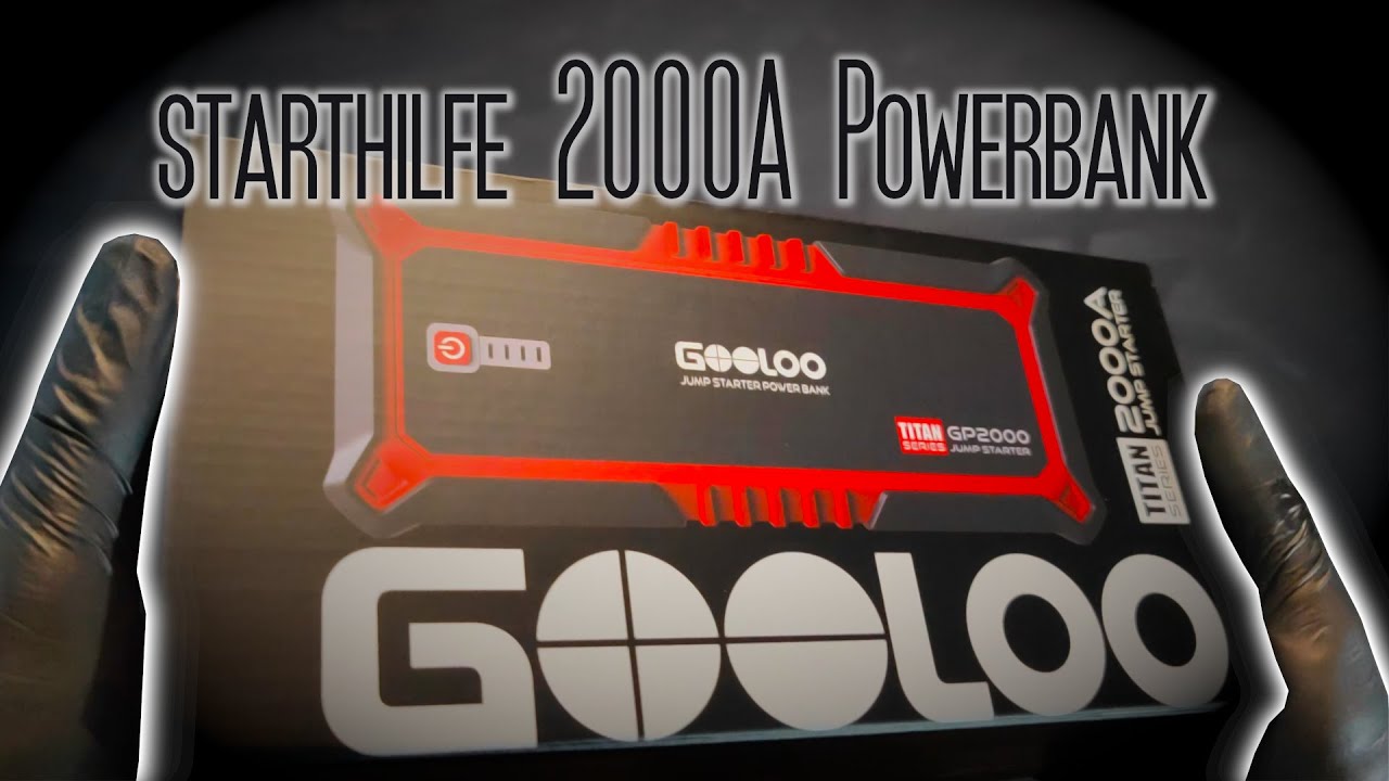 Gooloo 2000A Starthilfe / Jumpstarter Powerbank 370z 3,7L V6 wird er  starten?