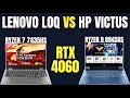 lenovo loq ryzen 7 7435hs rtx 4060 vs hp victus ryzen 9 8945hs 🎮 Best laptop for gaming 😊