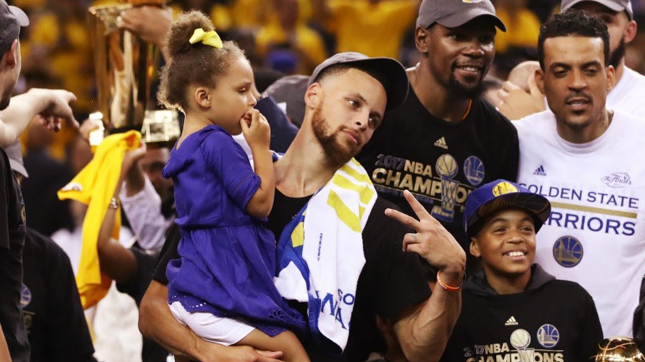 Riley Curry Dances With Daddy Steph After Warriors Win NBA Finals YouTube