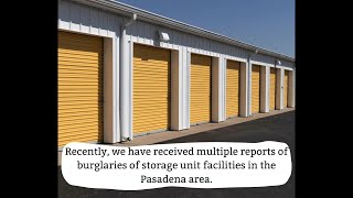 Storage Facility Burglaries