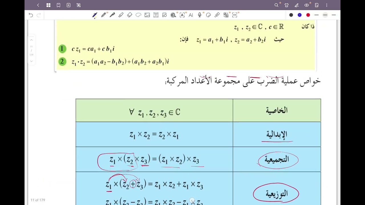 ١١ع بند 1-7 الأعداد المركبة الحصة الثالثة ( ضرب الاعداد المركبة) #الشريف_بيفرق #الحادي_عشر #علمي 