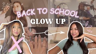 GLOW UP WITH ME BEFORE SCHOOL skincare nails hair etc