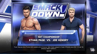 WWE 2K26 - Ethan Page vs. Joe Hendry | NXT Championship Match