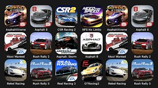 Asphalt Xtreme, Asphalt 8, CSR Racing 2, NFS No Limits, Most Wanted, Rush Rally 2, Asphalt Storm.... screenshot 5