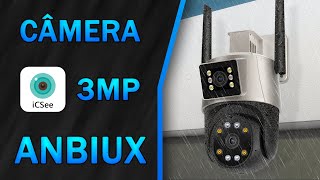 Câmera Ip Com 2 Sensores De 3Mp Anbiux - Icsee, Onvif, P8Q