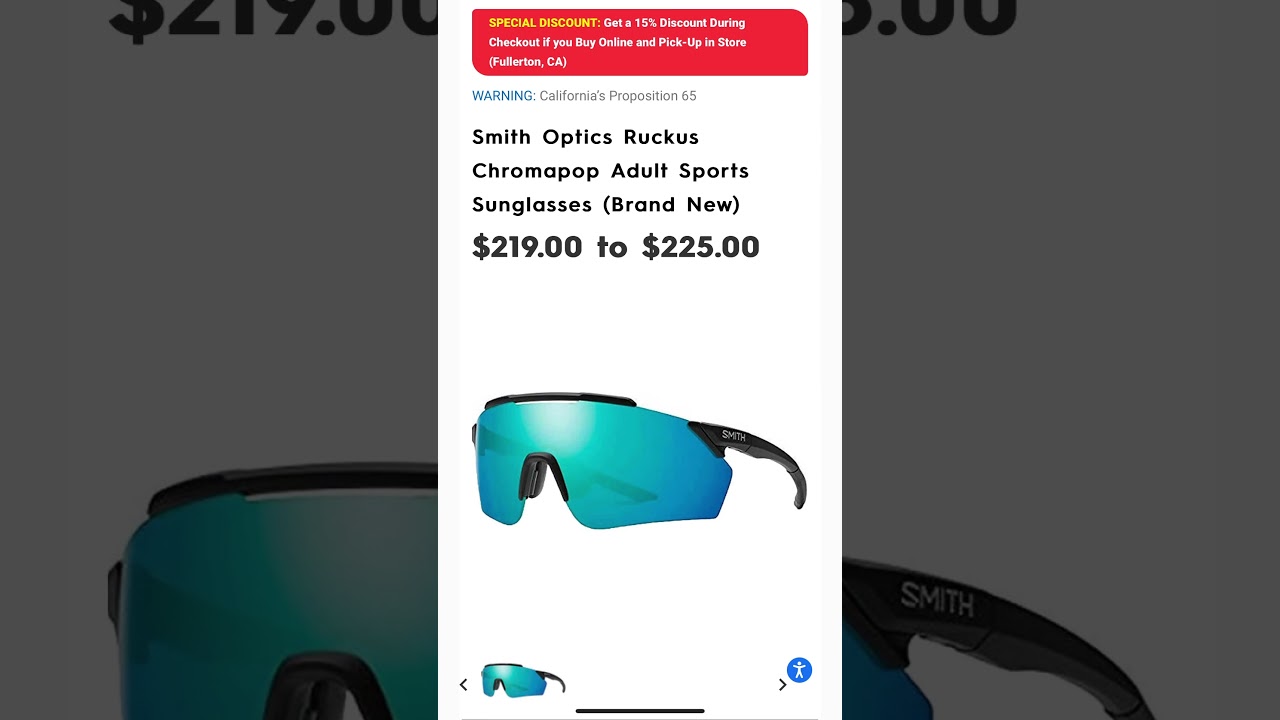 Motorhelmets Store Sale Smith Optics Ruckus Chromapop Adult Sports Sunglasses 