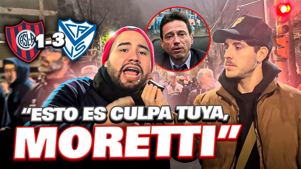 REACCIÓN CON LOS HINCHAS / SAN LORENZO 1-3 VÉLEZ / COPA ARGENTINA - YouTube