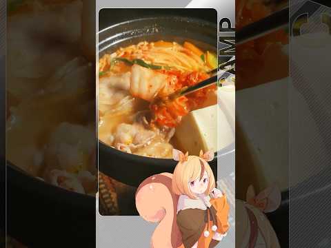 【リスのキャンプ飯】【ソロキャンプにぴったり！ダイソー土鍋】#shorts 　#Vtuber　＃キャンプ女子