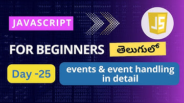 Events in JavaScript |Event handling in JavaScript | Event handlers in JavaScript  | DOM events