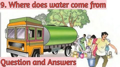 3rd EVS Lesson 9. Where does water come from. Question and Answers.
