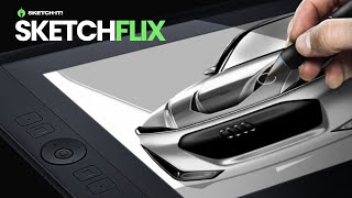 SketchFLIX - 032 | How to render an AUDI COUPE using Photoshop