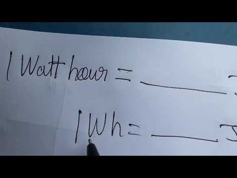 Wh=_____J / one Watt hour to Joules/  energy unit Wh