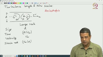Lec 58 Turbulent flow in a pipe. Dissipation rate, turbulence scales