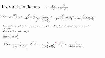 Control of Inverted pendulum