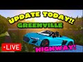 🔴 Live🔴 GREENVILLE HIGHWAY & MAP EXPANSION UPDATE!!! #GREENVILLE and more!! #roblox