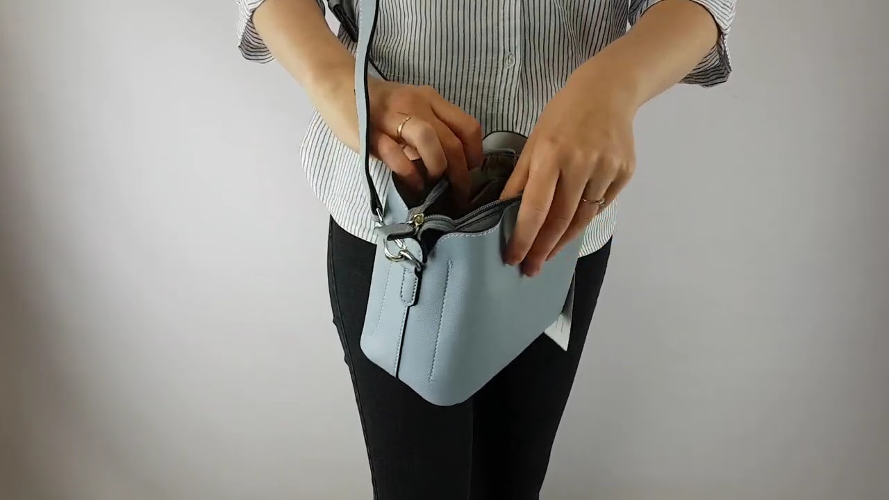 Голубая сумка-кроссбоди David Jones арт 10192-48 в 