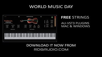 World Music Day FREE Strings AU VST3 Plugins Download RDGAudio