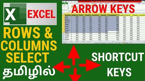 Excel Shortcut Tricks: Arrow Keys to Select Rows & Columns | Tamil Computer Tutorial | Shortcut Keys