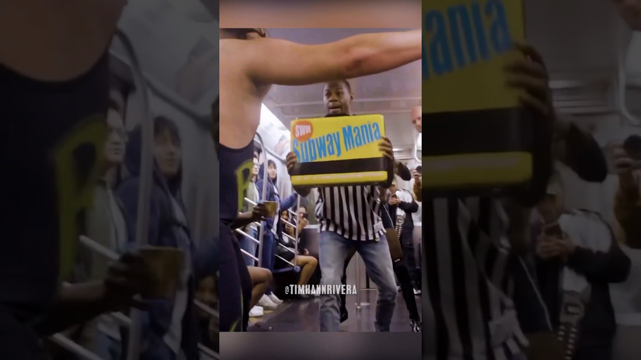 WWE Cosplay Match in NYC Subway 😭🤯 