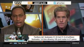 ESPN First Take 1 18 2016   Panthers build 31 0 lead, hold on to beat Seahawks 31 24