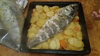 ТОЛСТОЛОБИК с ОВОЩАМИ в духовке. Уходит в один миг. ТОЛСТОЛОБИК с ОВОЩАМИ в духовке. Уходит в один миг.