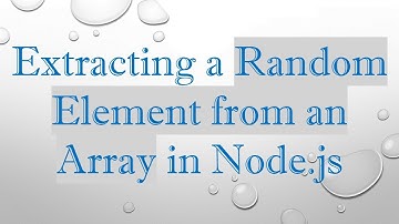 Extracting a Random Element from an Array in Node.js