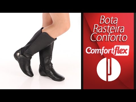 bota rasteira conforto feminina comfortflex