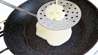 Egg pancakes without milk. My grandma's secret trick. you will be surprised