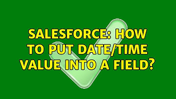 Salesforce: How to put Date/Time value into a field?