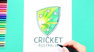How To Draw Cricket Australia Logo Youtube