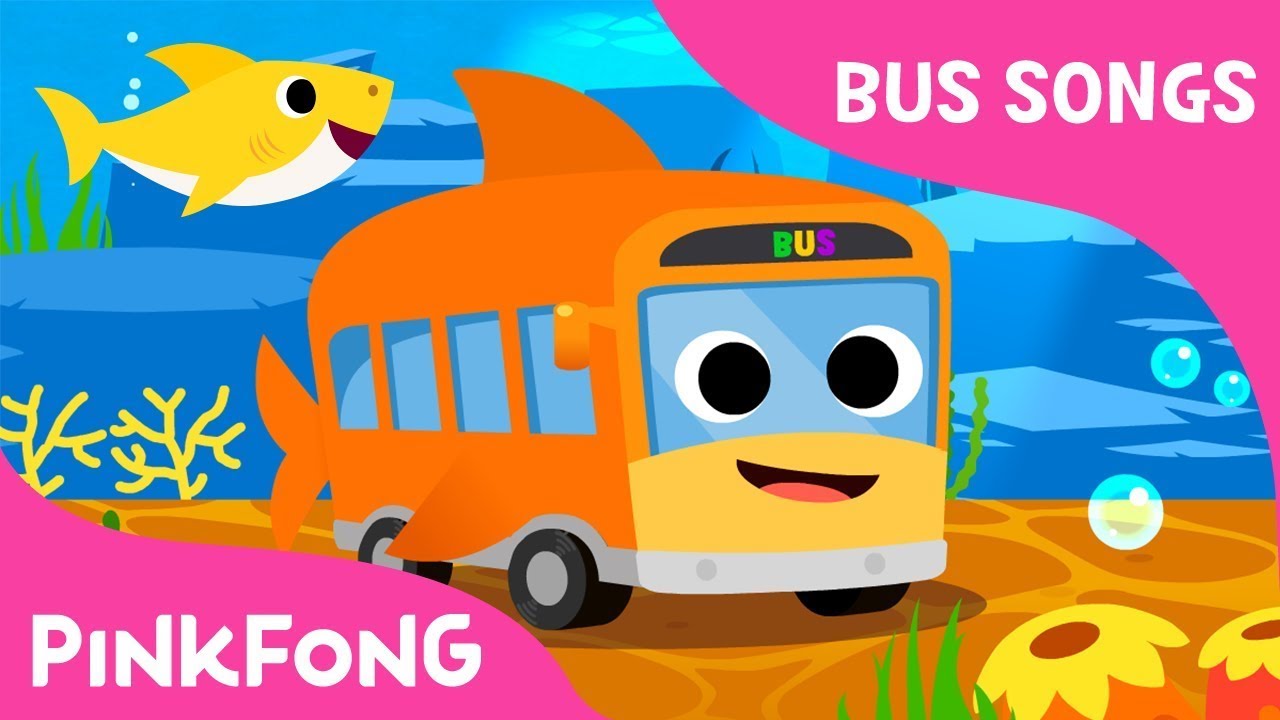 Shark Bus | The shark bus goes  round and round | Bus Songs | Pinkfong Songs for Children