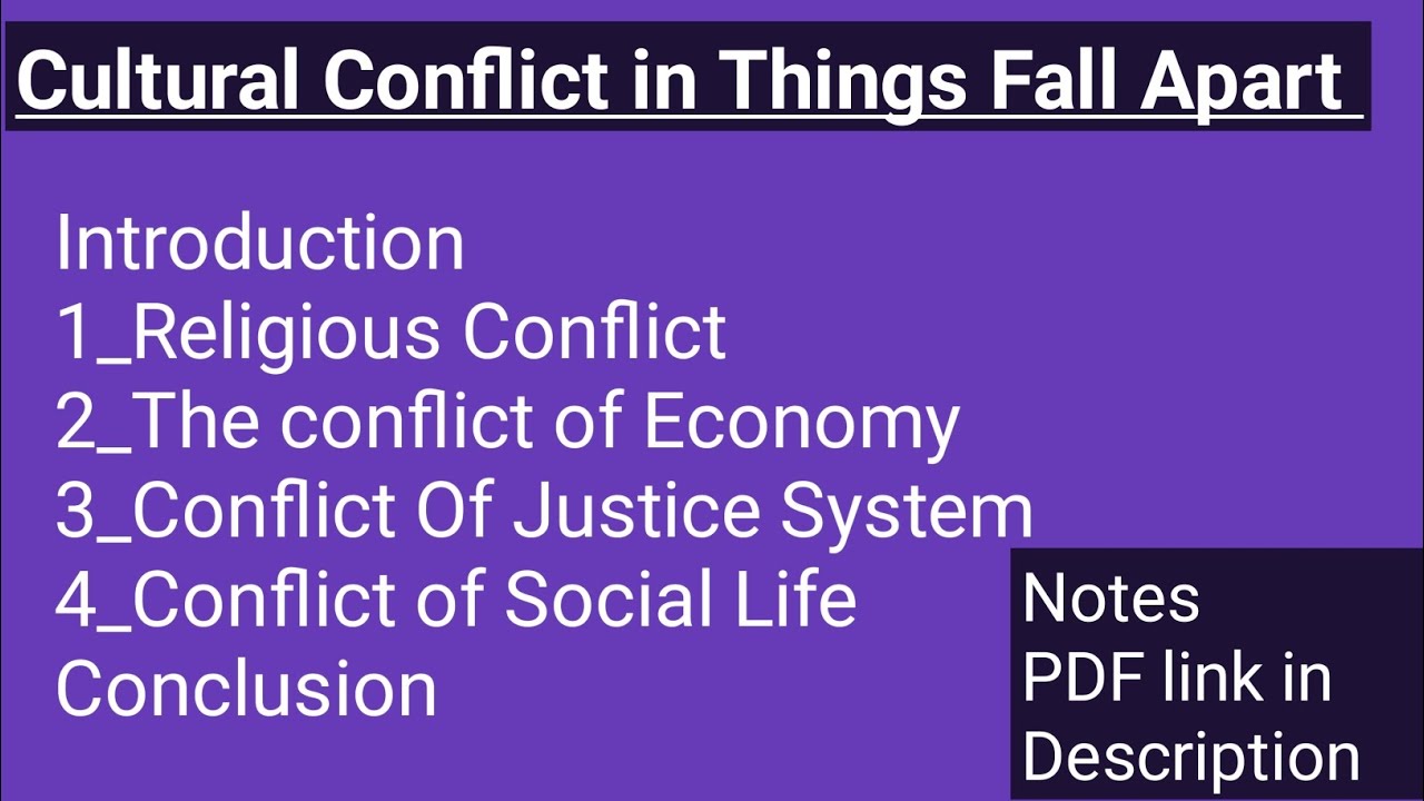 Cultural Conflict in Things Fall Apart/Notes PDF link in Description ...