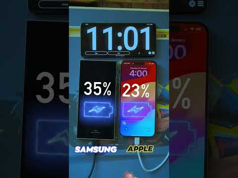 Samsung galaxy S24 Ultra vs iPhone 15 pro Max charging #tech #gadgets #smartphone #s24ultra