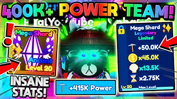 *415K POWER* MINING TEAM!! STRONGEST PETS IN THE GAME!! - Mining Simulator 2 (Roblox)