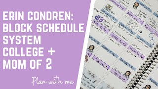 Plan with me | How to use the BLOCK SCHEDULE SYSTEM for a stay at home mom in college