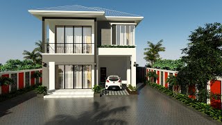 Sketchup-Exterior Villa 9mx12m design idea