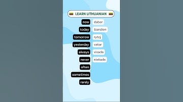 Time Expressions - Learn Lithuanian