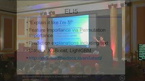 PYCON UK 2017: Machine learning libraries you