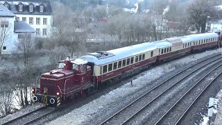 Rheingoldwagen auf der Eifelquerbahn am 15.01.22 – erster Zug seit 9 Jahren auf der Eifelquerbahn