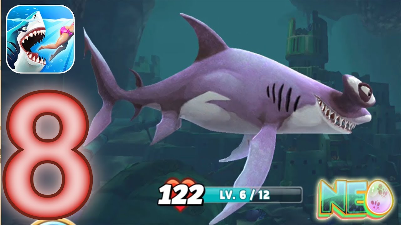 Hungry Shark World Gameplay Walkthrough Part 8 Smooth Hammerhead (iOS, Android) YouTube