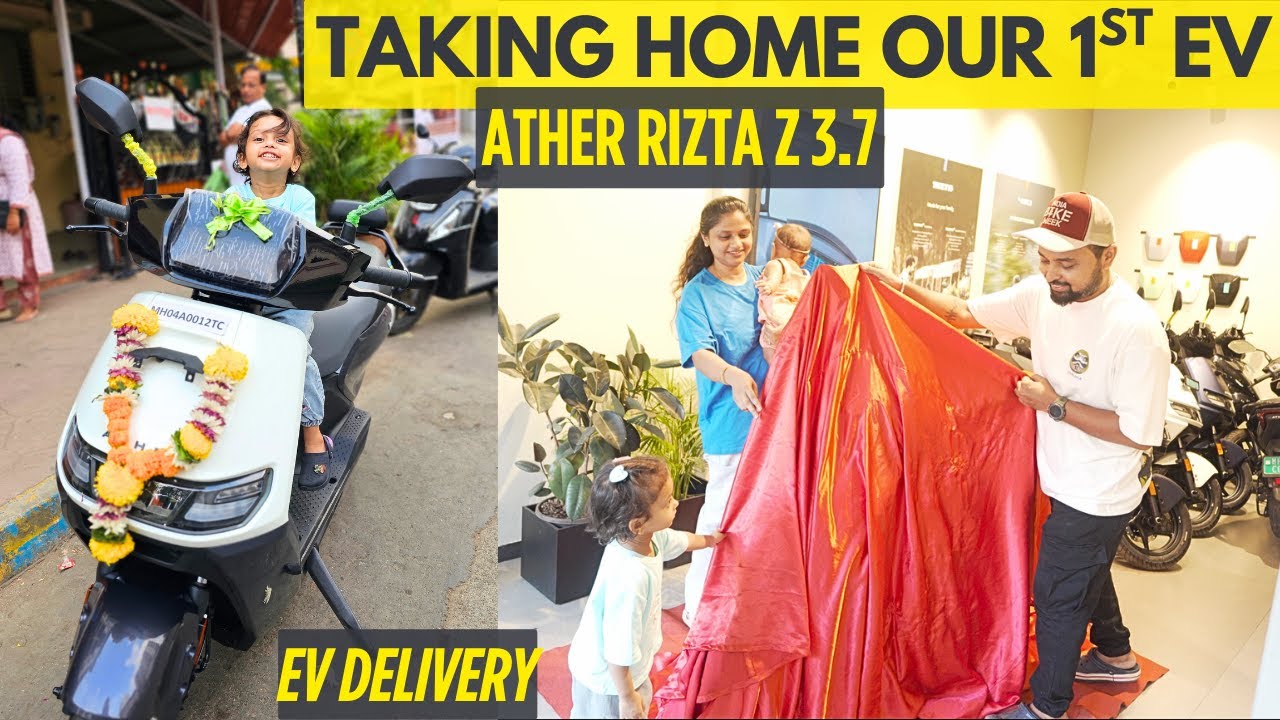 FINALLY TAKING DELIVERY OF ATHER RIZTA Z (3.7 kWh) | OUR 1ST ELECTRIC VEHICLE (EV) 🧿