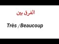 تعلم اللغة الفرنسية بطريقة مبسطة وسهلة: La différence entre très et beaucoup