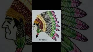 Fly stitch in Aari work #aari #aaristitches #flystitch #aariwork