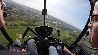 Helicopter Training #10: Air taxi / quick stop drills & some hover work (cockpit view)