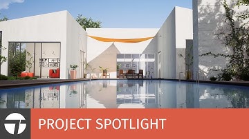Twinmotion 2019 architectural rendering - Poolside Villa