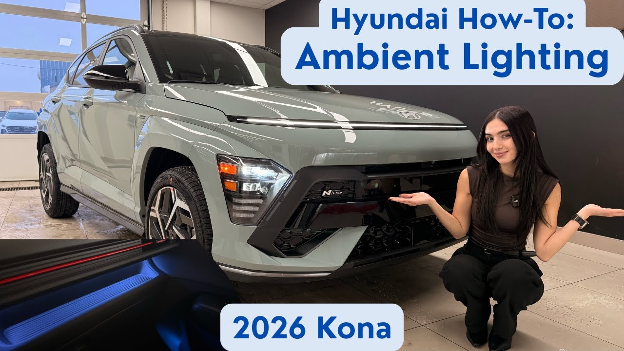 2026 Hyundai Kona - How to Adjust Ambient Lighting - YouTube