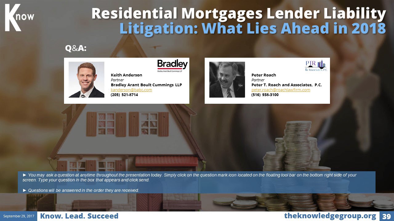Residential Mortgages Lender Liability CLE YouTube