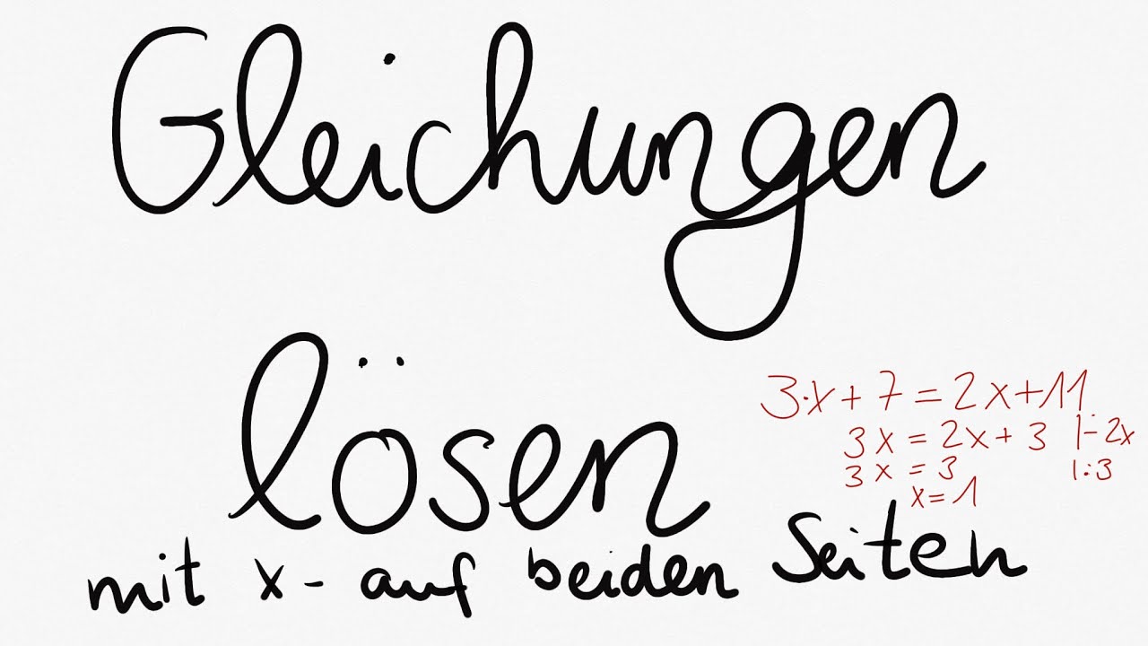 Gleichungen Mit X Auf Beiden Seiten www.youtube.com